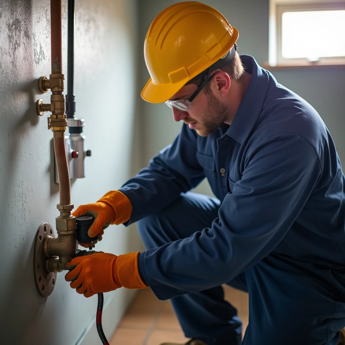 Emergency safety procedure illustrated for How to Choose a Sewer and Plumbing Contractor