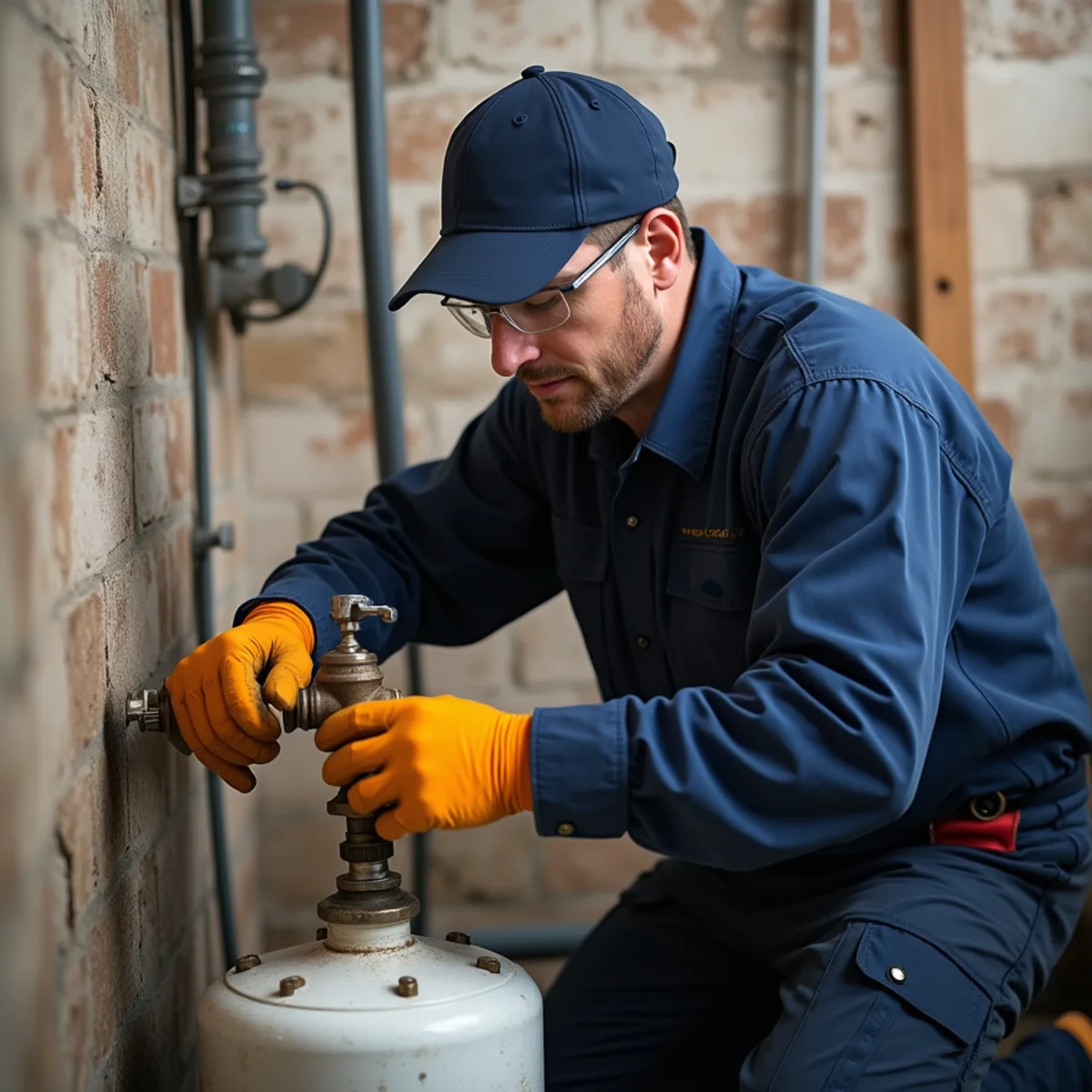 Emergency safety procedure illustrated for Smell Gas Near the Water Heater? What to Do