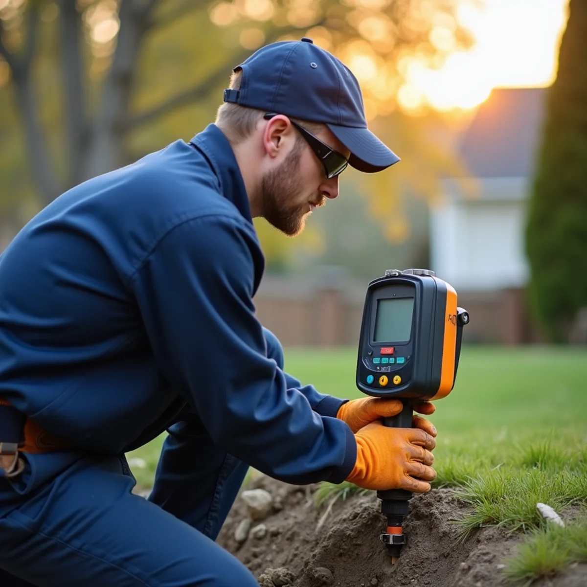 Digital pressure testing on residential gas supply piping